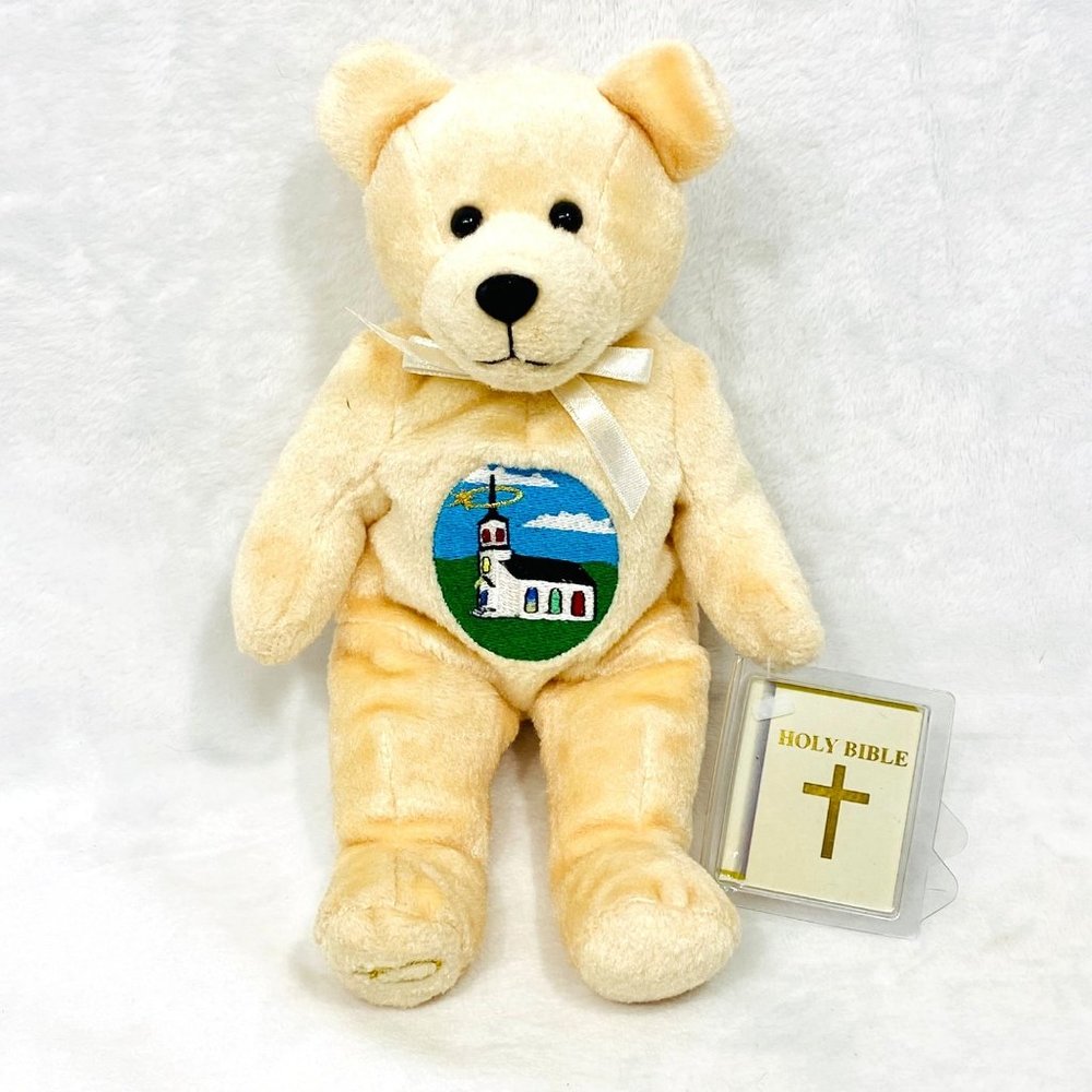 Holy Bears "God Bless Our Church" Plush Bear - Vintage 2000 - NWT